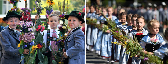 herbal assumption day bouquets